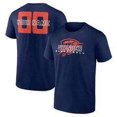 Oklahoma City Thunder Stellar Personalized Name & Number T-Shirt Navy