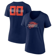 Oklahoma City Thunder Women's Stellar Personalized Name & Number V-Neck T-Shirt Navy
