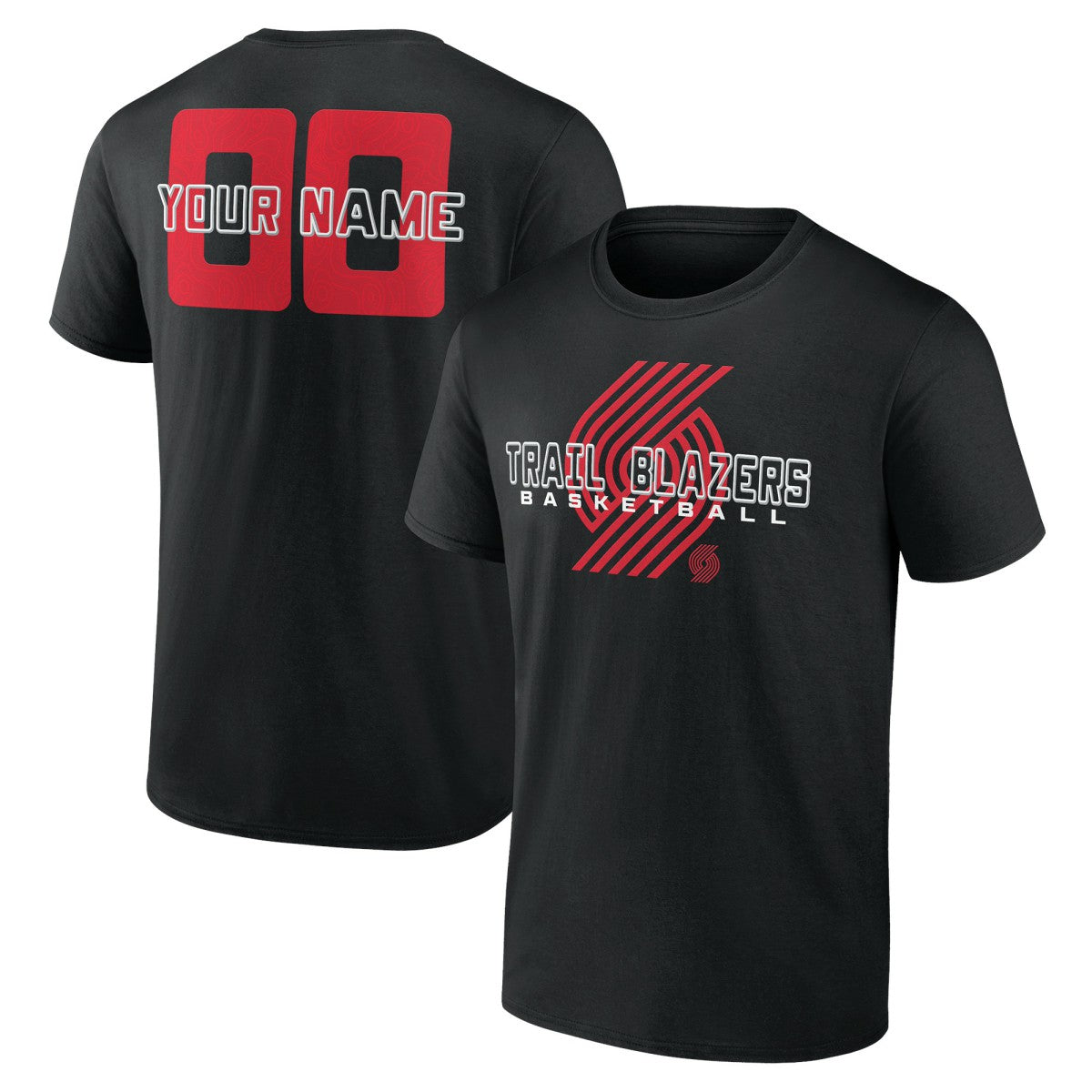 Portland Trail Blazers Stellar Personalized Name & Number T-Shirt Black