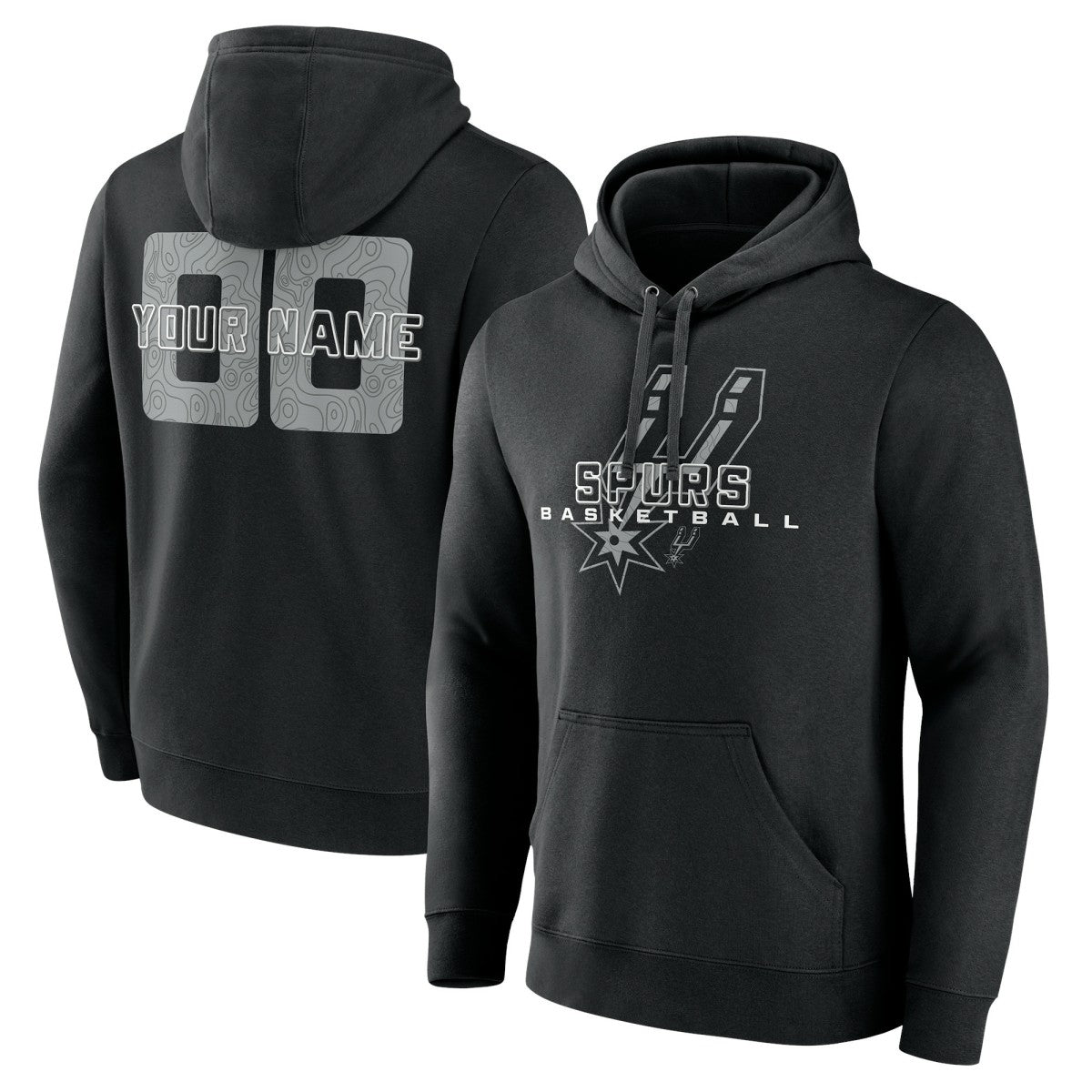 San Antonio Spurs Stellar Personalized Name & Number Pullover Hoodie Black