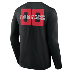Toronto Raptors Stellar Personalized Name & Number Long Sleeve T-Shirt Black
