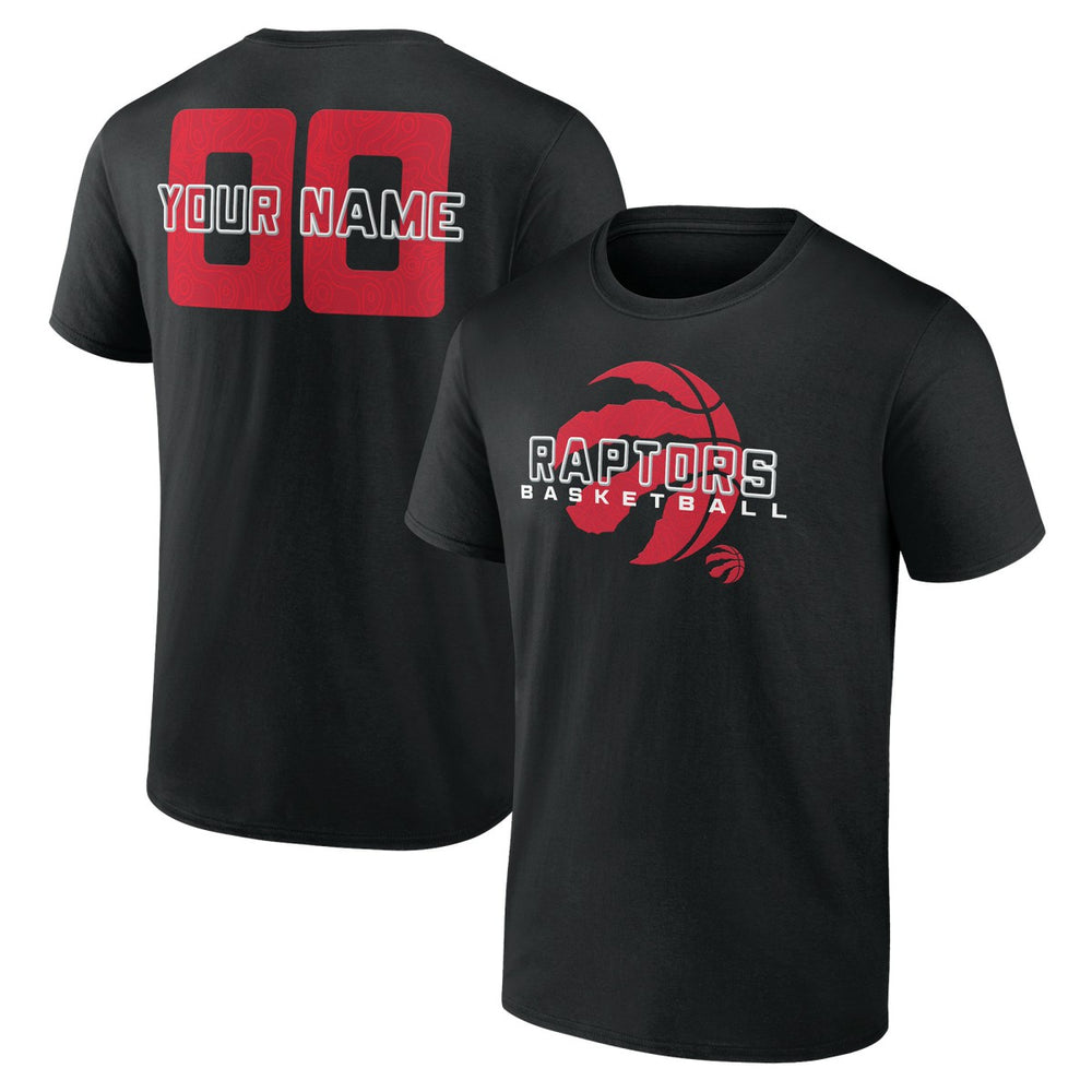 Toronto Raptors Stellar Personalized Name & Number T-Shirt Black