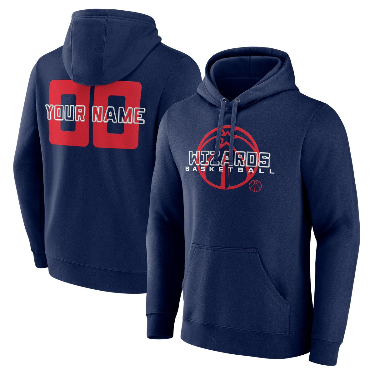 Washington Wizards Stellar Personalized Name & Number Pullover Hoodie Navy