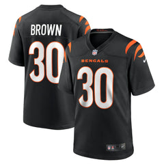 Chase Brown Cincinnati Bengals Team Game Jersey - Black - Nike