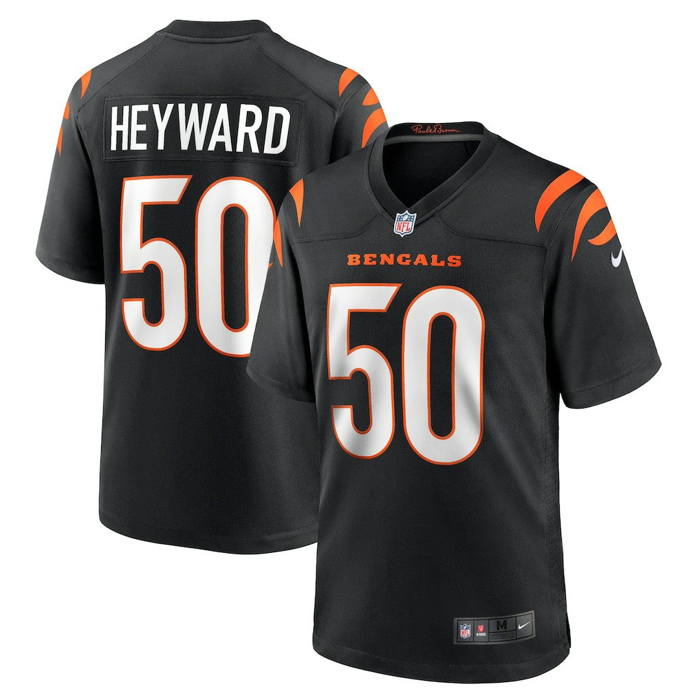 Shaka Heyward Cincinnati Bengals Team Game Jersey - Black - Nike