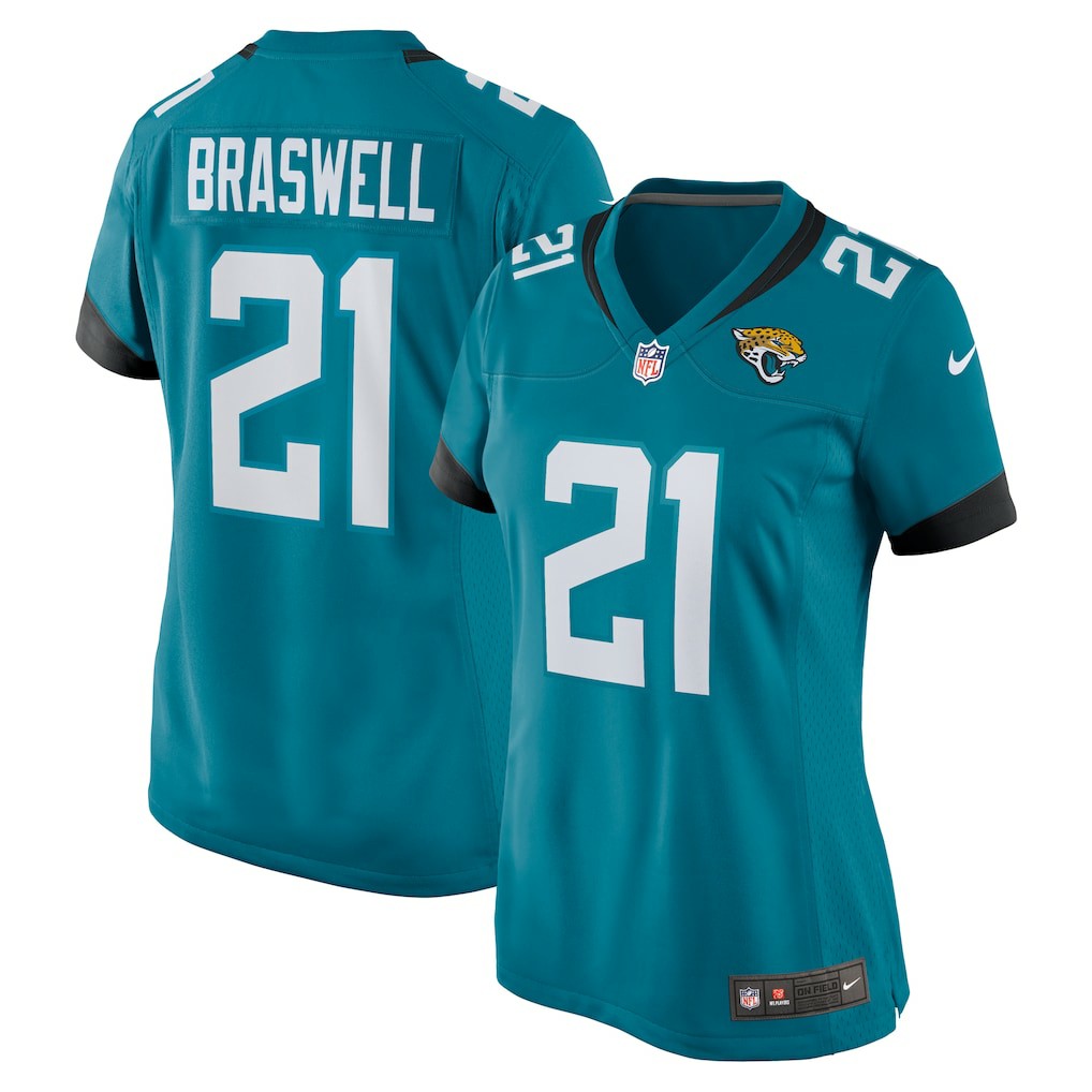 Christian Braswell Jacksonville Jaguars Women's Team Game Jersey - Teal - Nike