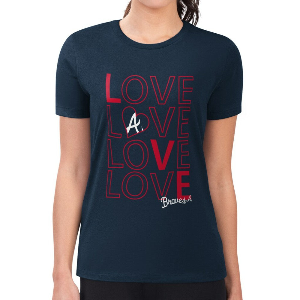 Atlanta Braves G-III 4Her by Carl Banks Women's Super-Slim Fit Lightweight Love Graphic Team T-Shirt Near Me