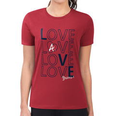 Atlanta Braves G-III 4Her by Carl Banks Women's Super-Slim Fit Lightweight Love Graphic Team T-Shirt Online