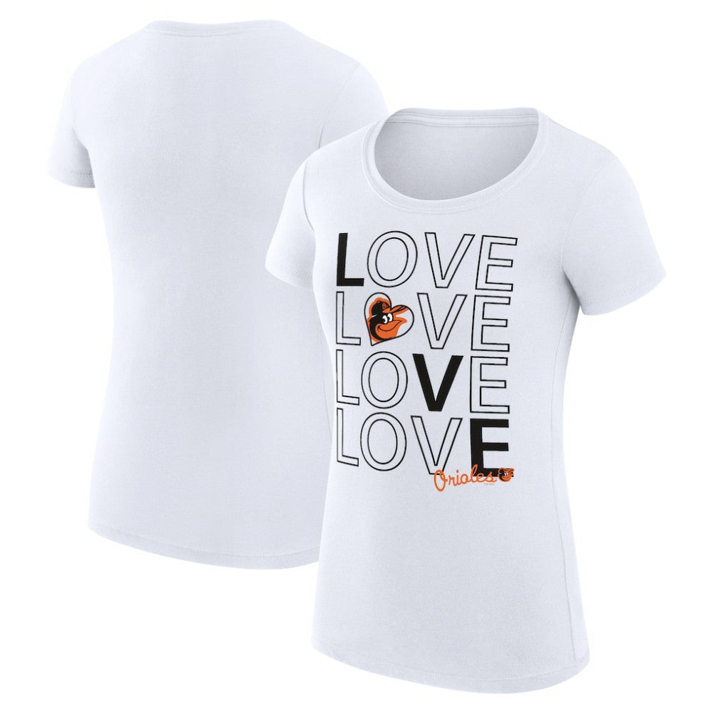 Baltimore Orioles G-III 4Her by Carl Banks Women's Super-Slim Fit Lightweight Love Graphic Team T-Shirt Online