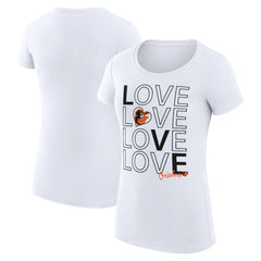 Baltimore Orioles G-III 4Her by Carl Banks Women's Super-Slim Fit Lightweight Love Graphic Team T-Shirt Online