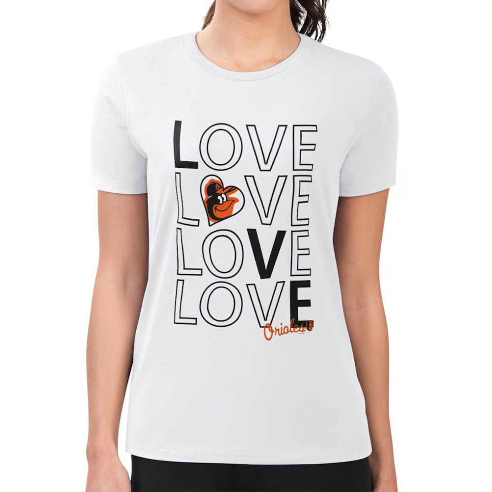 Baltimore Orioles G-III 4Her by Carl Banks Women's Super-Slim Fit Lightweight Love Graphic Team T-Shirt Online