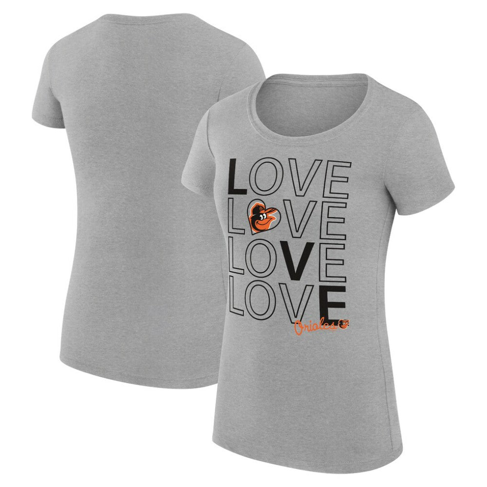 Baltimore Orioles G-III 4Her by Carl Banks Women's Super-Slim Fit Lightweight Love Graphic Team T-Shirt for sale