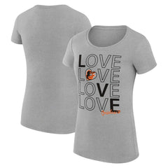 Baltimore Orioles G-III 4Her by Carl Banks Women's Super-Slim Fit Lightweight Love Graphic Team T-Shirt for sale