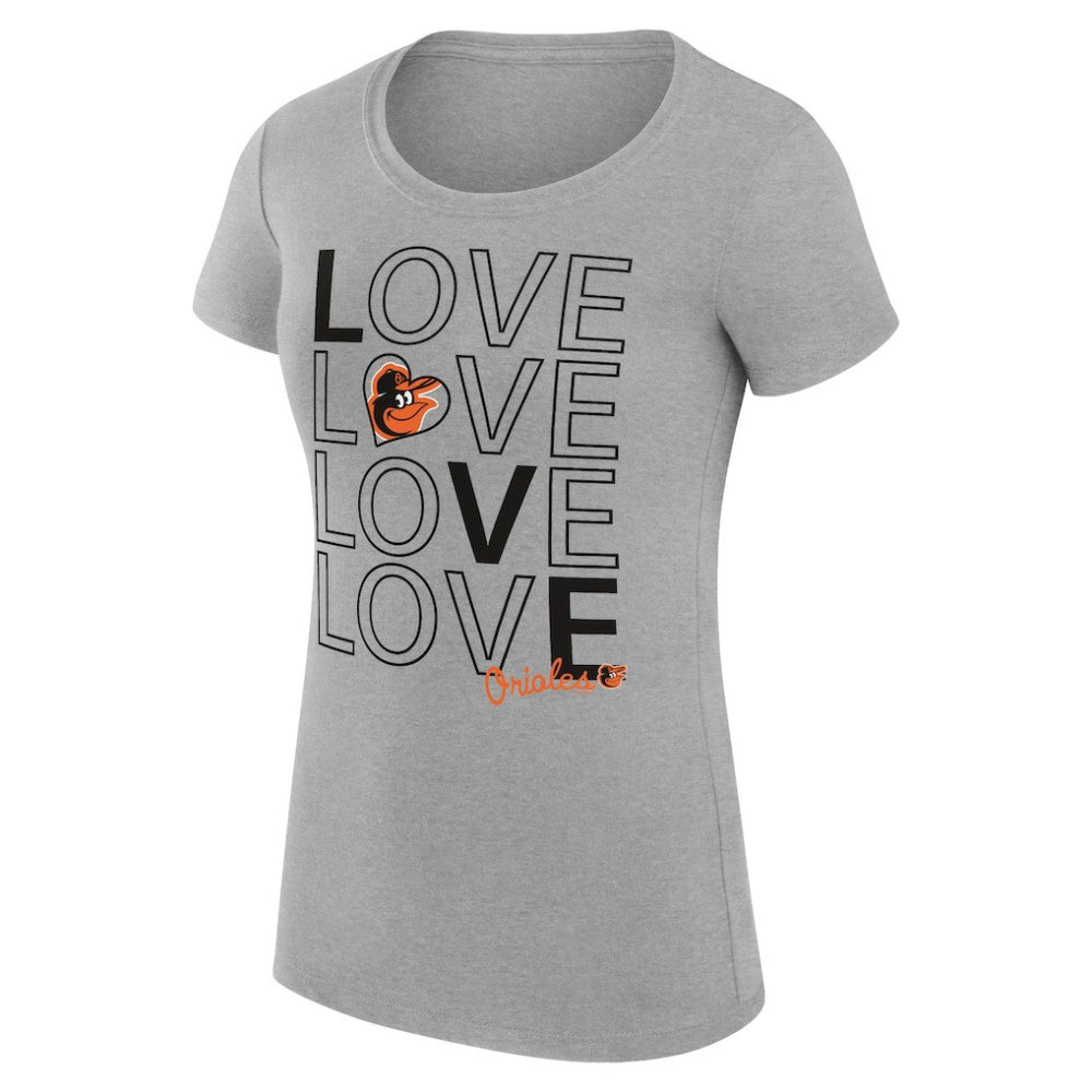 Baltimore Orioles G-III 4Her by Carl Banks Women's Super-Slim Fit Lightweight Love Graphic Team T-Shirt for sale