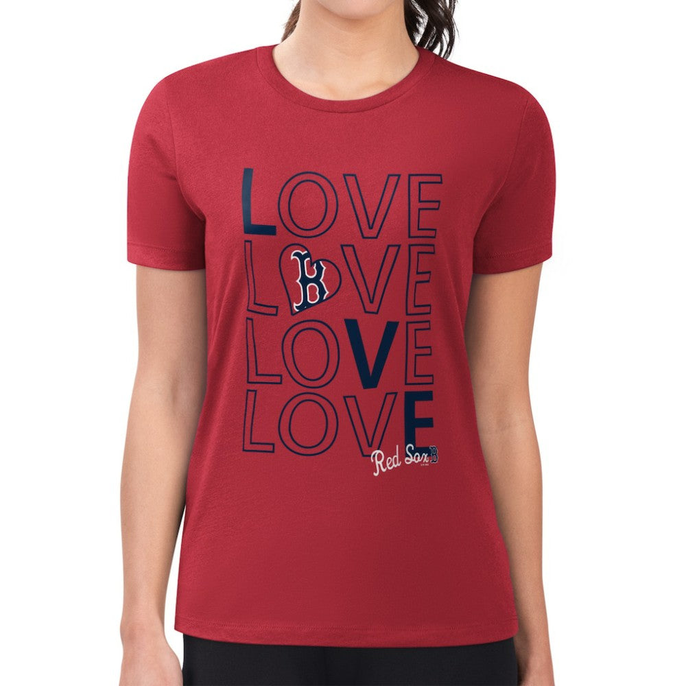 Boston Red Sox G-III 4Her by Carl Banks Women's Super-Slim Fit Lightweight Love Graphic Team T-Shirt Online