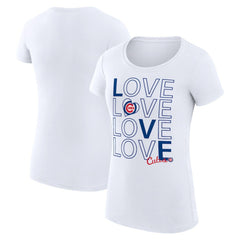 Chicago Cubs G-III 4Her by Carl Banks Women's Super-Slim Fit Lightweight Love Graphic Team T-Shirt for sale