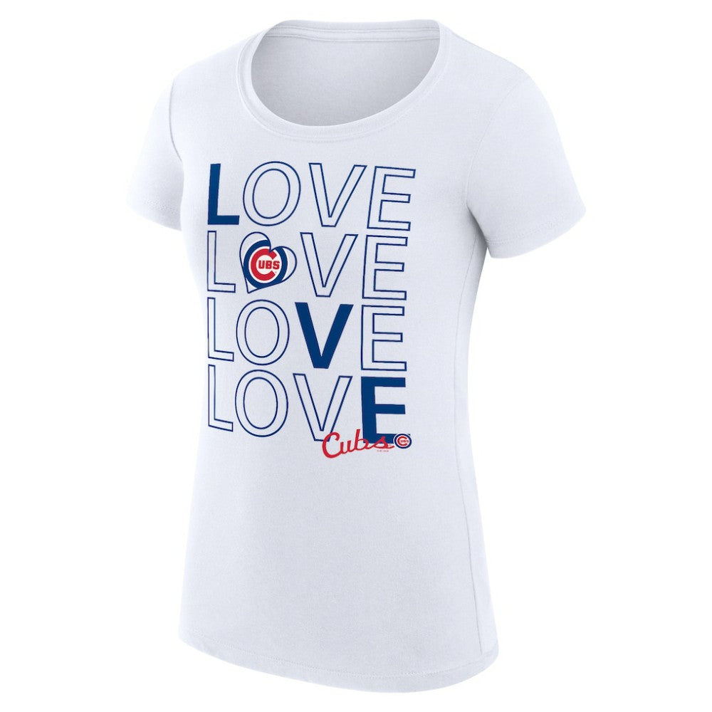 Chicago Cubs G-III 4Her by Carl Banks Women's Super-Slim Fit Lightweight Love Graphic Team T-Shirt for sale