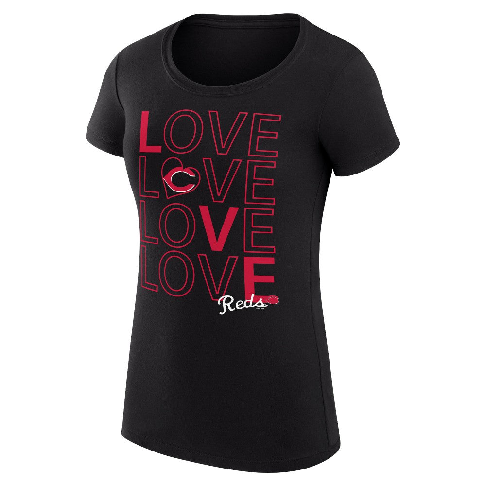 Cincinnati Reds G-III 4Her by Carl Banks Women's Super-Slim Fit Lightweight Love Graphic Team T-Shirt Discount