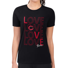 Cincinnati Reds G-III 4Her by Carl Banks Women's Super-Slim Fit Lightweight Love Graphic Team T-Shirt Discount