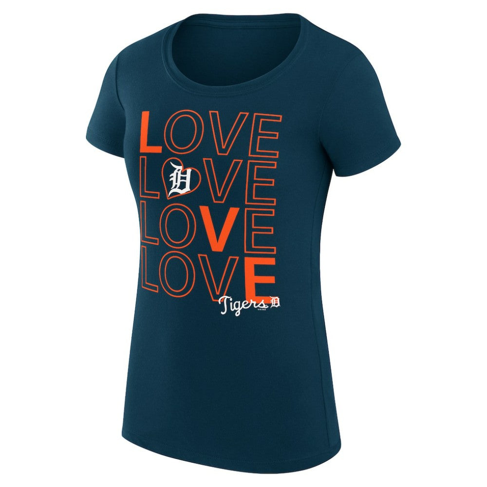 Detroit Tigers G-III 4Her by Carl Banks Women's Super-Slim Fit Lightweight Love Graphic Team T-Shirt Sale