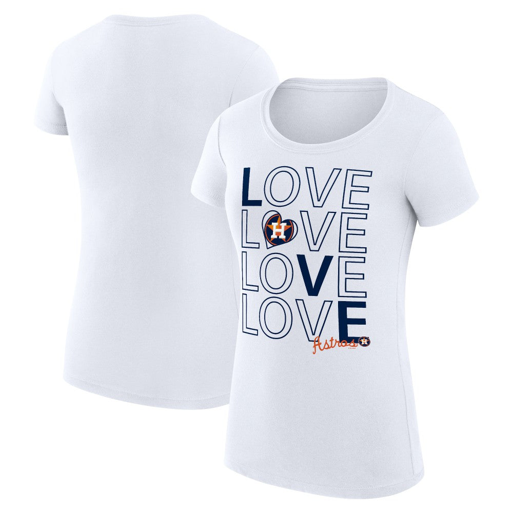 Houston Astros G-III 4Her by Carl Banks Women's Super-Slim Fit Lightweight Love Graphic Team T-Shirt Sale