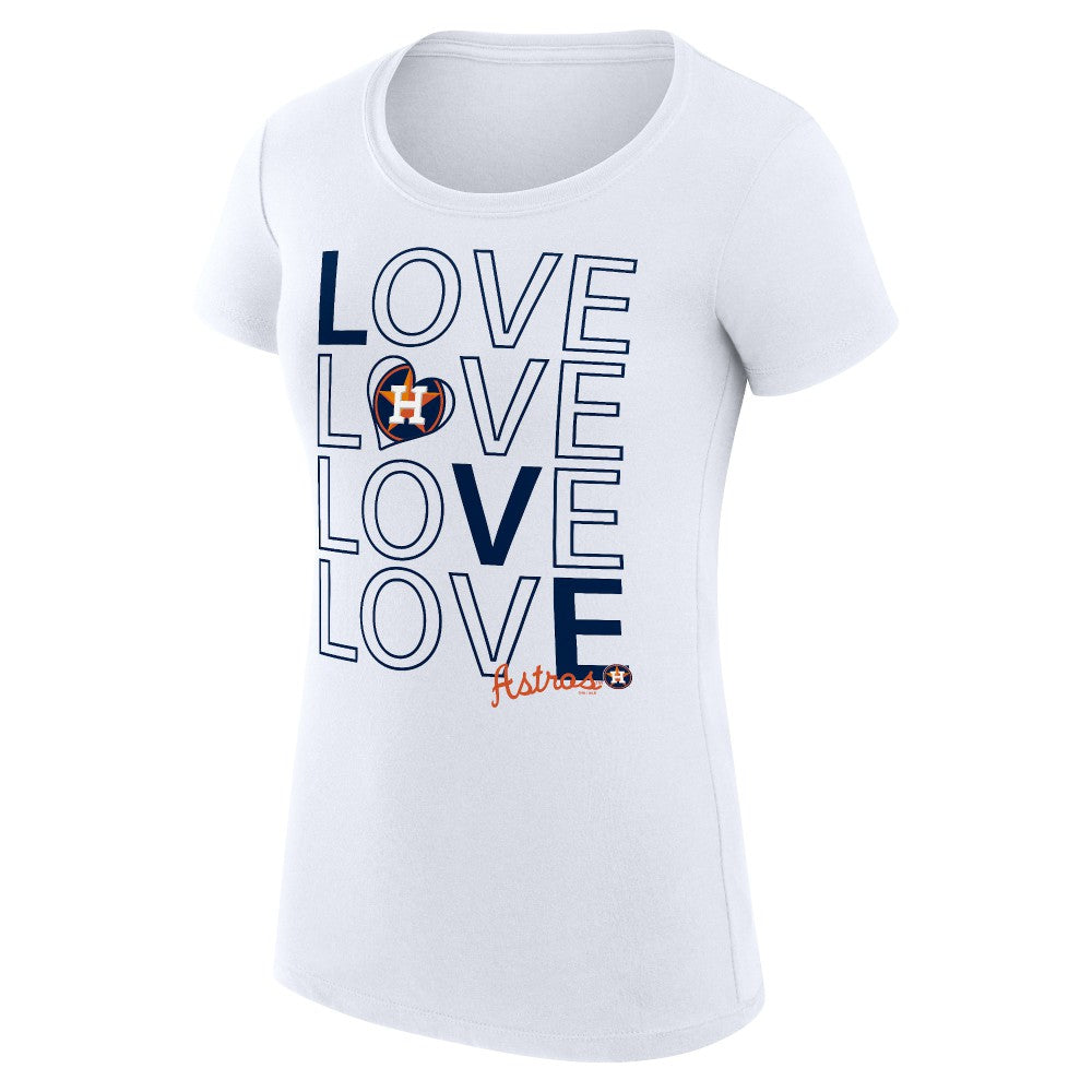 Houston Astros G-III 4Her by Carl Banks Women's Super-Slim Fit Lightweight Love Graphic Team T-Shirt Sale