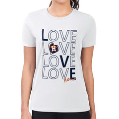 Houston Astros G-III 4Her by Carl Banks Women's Super-Slim Fit Lightweight Love Graphic Team T-Shirt Sale