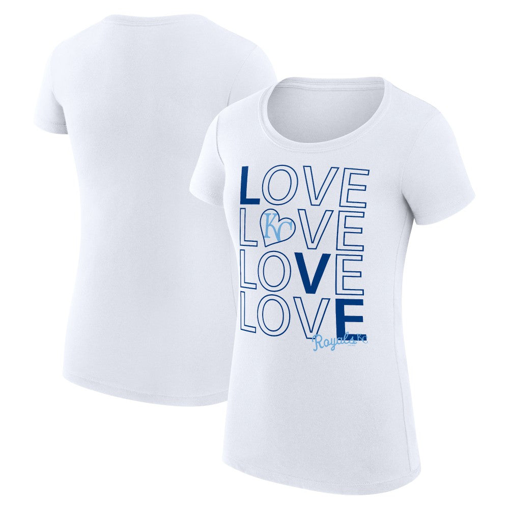 Kansas City Royals G-III 4Her by Carl Banks Women's Super-Slim Fit Lightweight Love Graphic Team T-Shirt Near Me