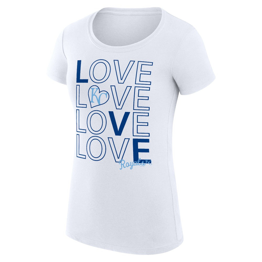 Kansas City Royals G-III 4Her by Carl Banks Women's Super-Slim Fit Lightweight Love Graphic Team T-Shirt Near Me