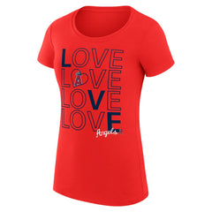 Los Angeles Angels G-III 4Her by Carl Banks Women's Super-Slim Fit Lightweight Love Graphic Team T-Shirt Online