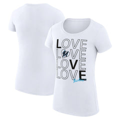 Miami Marlins G-III 4Her by Carl Banks Women's Super-Slim Fit Lightweight Love Graphic Team T-Shirt Outlet