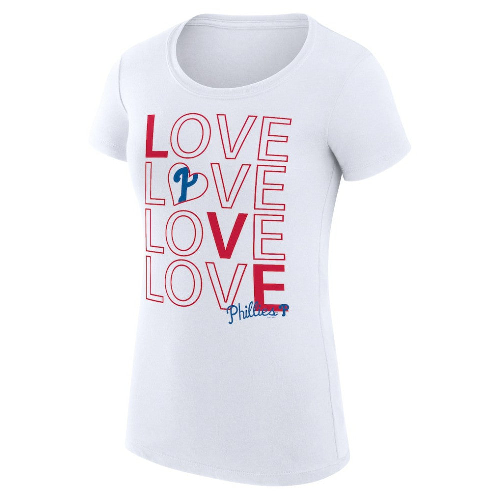 Philadelphia Phillies G-III 4Her by Carl Banks Women's Super-Slim Fit Lightweight Love Graphic Team T-Shirt Near Me