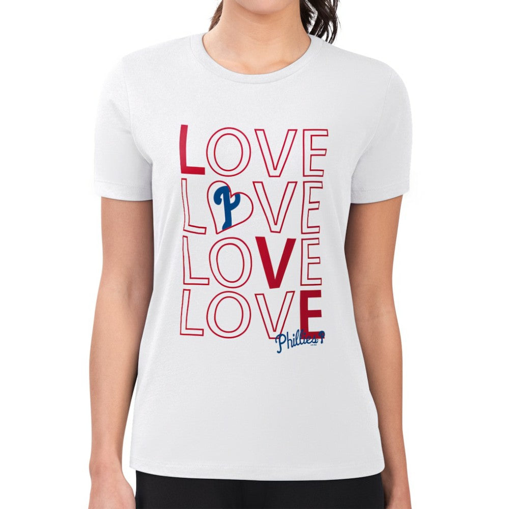 Philadelphia Phillies G-III 4Her by Carl Banks Women's Super-Slim Fit Lightweight Love Graphic Team T-Shirt Near Me