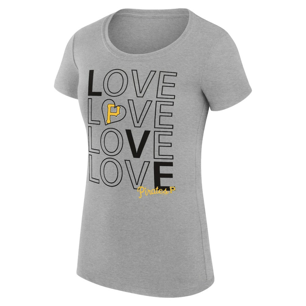 Pittsburgh Pirates G-III 4Her by Carl Banks Women's Super-Slim Fit Lightweight Love Graphic Team T-Shirt Sale