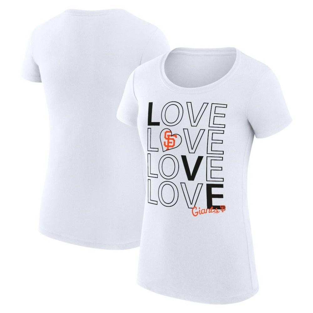 San Francisco Giants G-III 4Her by Carl Banks Women's Super-Slim Fit Lightweight Love Graphic Team T-Shirt Outlet