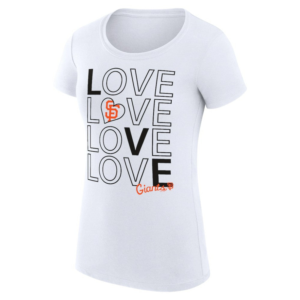San Francisco Giants G-III 4Her by Carl Banks Women's Super-Slim Fit Lightweight Love Graphic Team T-Shirt Outlet