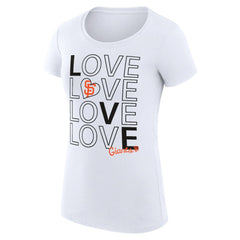 San Francisco Giants G-III 4Her by Carl Banks Women's Super-Slim Fit Lightweight Love Graphic Team T-Shirt Outlet