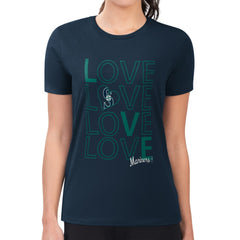 Seattle Mariners G-III 4Her by Carl Banks Women's Super-Slim Fit Lightweight Love Graphic Team T-Shirt for sale