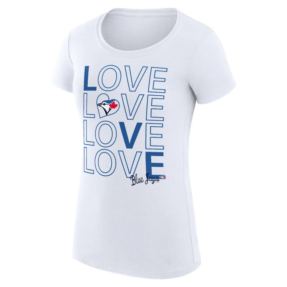 Toronto Blue Jays G-III 4Her by Carl Banks Women's Super-Slim Fit Lightweight Love Graphic Team T-Shirt Sale