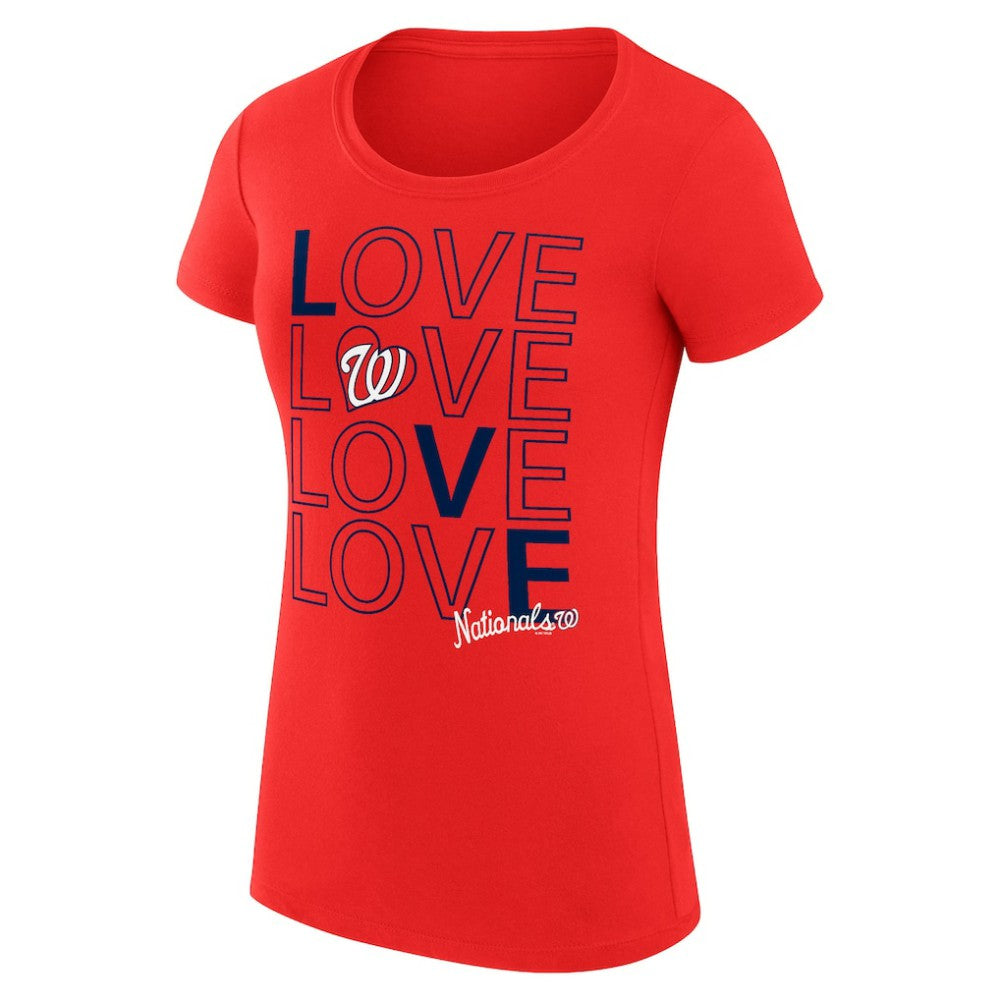 Washington Nationals G-III 4Her by Carl Banks Women's Super-Slim Fit Lightweight Love Graphic Team T-Shirt Online