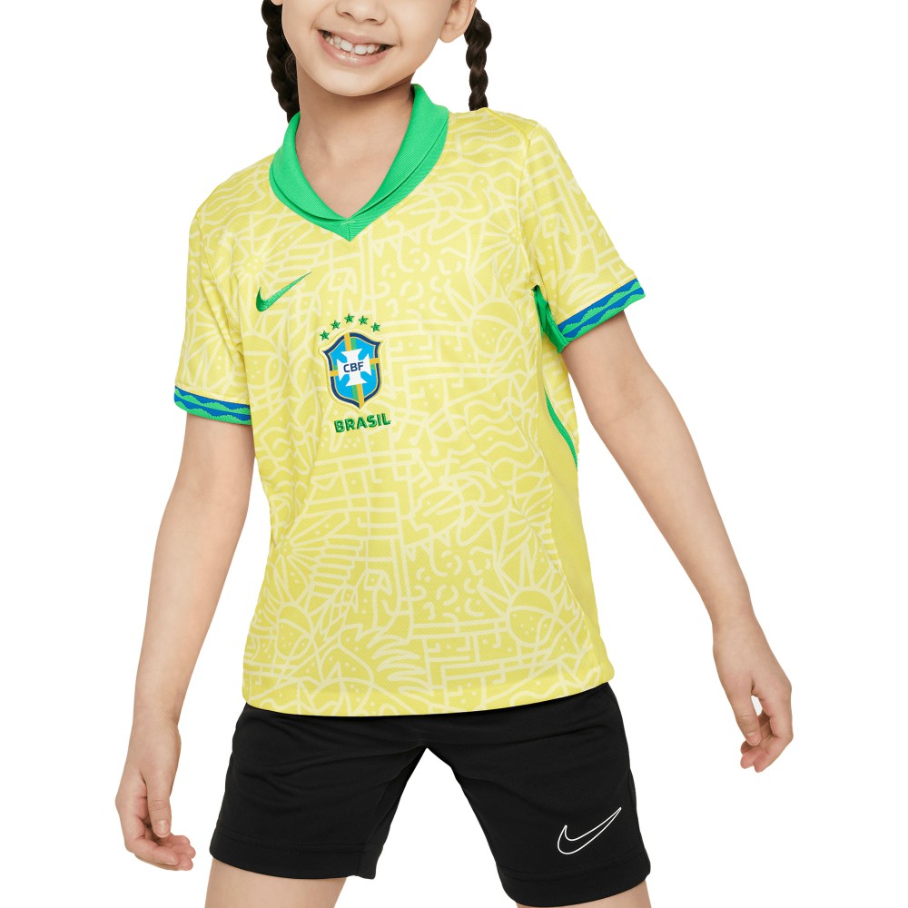 Nike - Brazil National Team Preschool 2024 Home Replica Stadium Jersey - Yellow