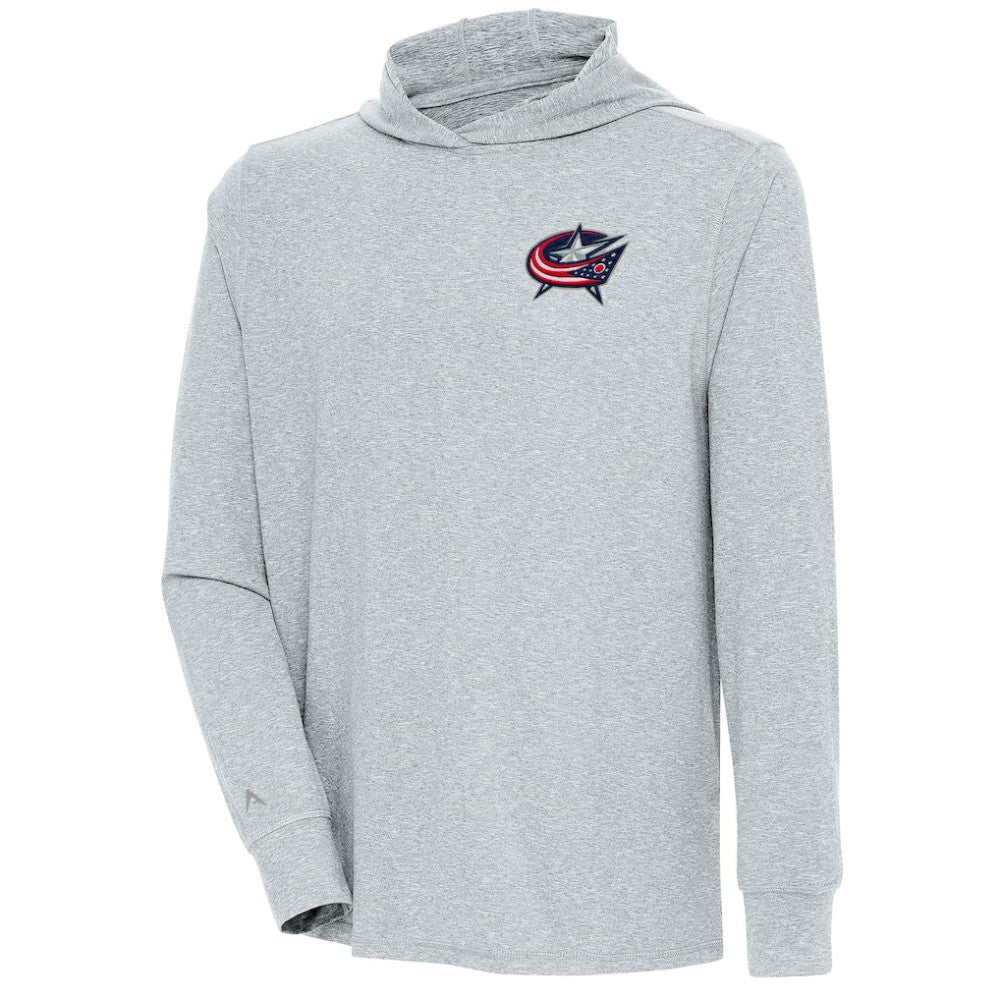 Columbus Blue Jackets Antigua Saga Pullover Hoodie - Heather Gray | NHL online