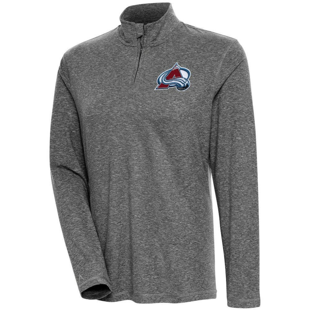 Colorado Avalanche Antigua Women's Confront Quarter-Zip Pullover Top - Heather Black | NHL near me
