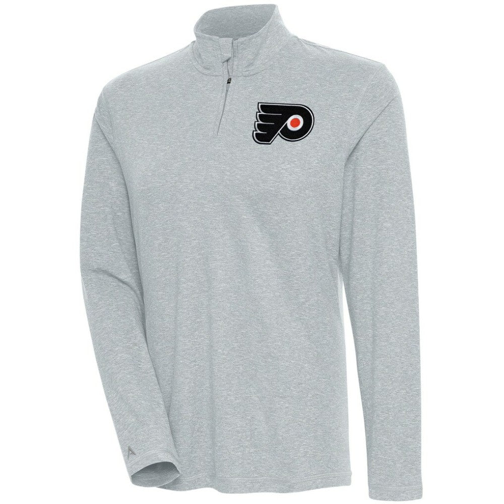 Philadelphia Flyers Antigua Women's Confront Quarter-Zip Pullover Top - Heather Gray | NHL near me