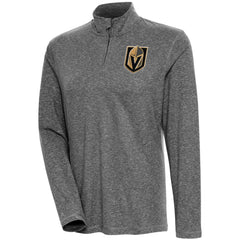 Vegas Golden Knights Antigua Women's Confront Quarter-Zip Pullover Top - Heather Black | NHL online