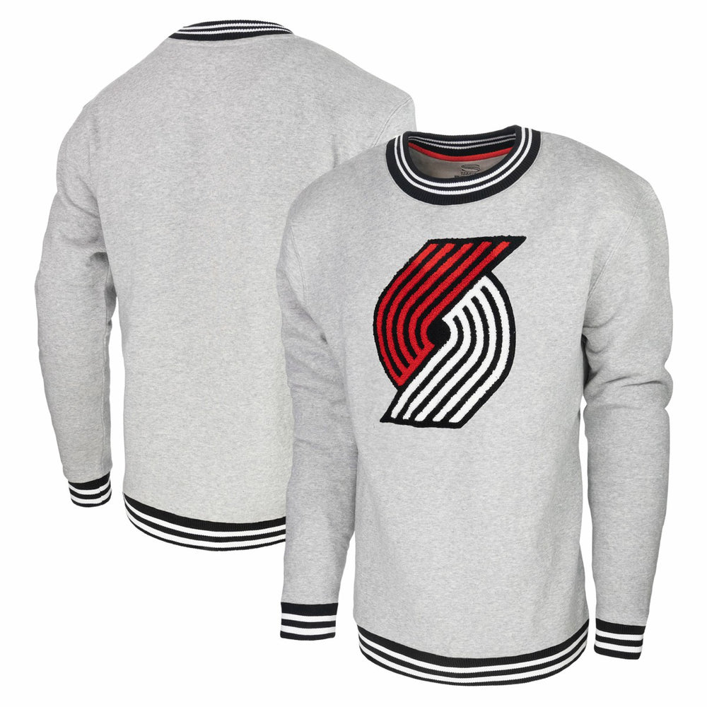 Portland Trail Blazers Stadium Essentials Club Level Pullover Sweatshirt Heather Gray