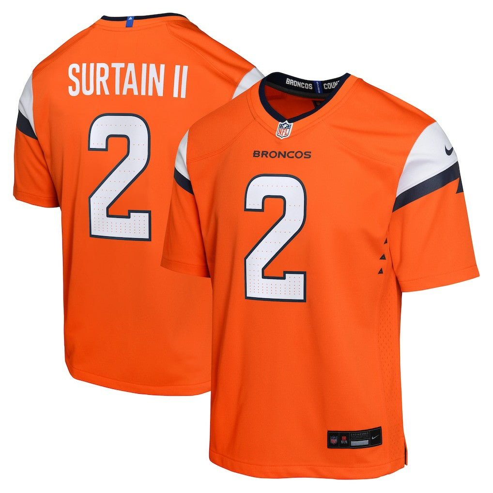 Patrick Surtain II Denver Broncos Youth Game Jersey - Orange - Nike