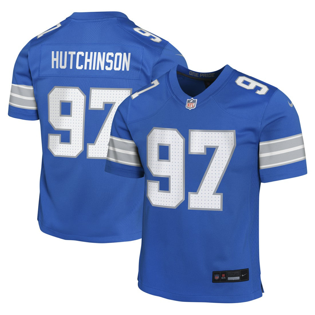 Aidan Hutchinson Detroit Lions Youth Game Jersey - Blue - Nike