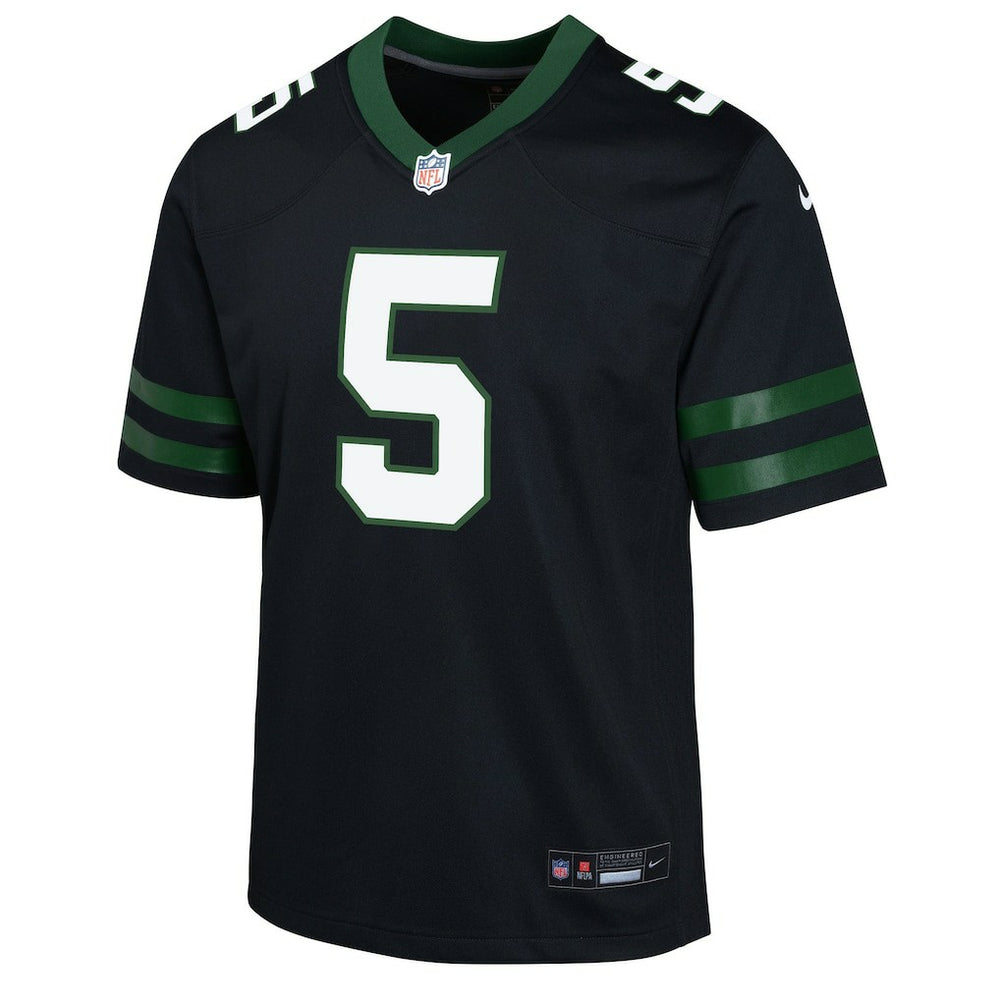 Garrett Wilson New York Jets Youth Game Jersey - Black - Nike