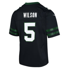 Garrett Wilson New York Jets Youth Game Jersey - Black - Nike